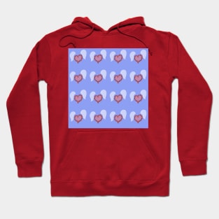 Hearts with Wings Pattern Hoodie